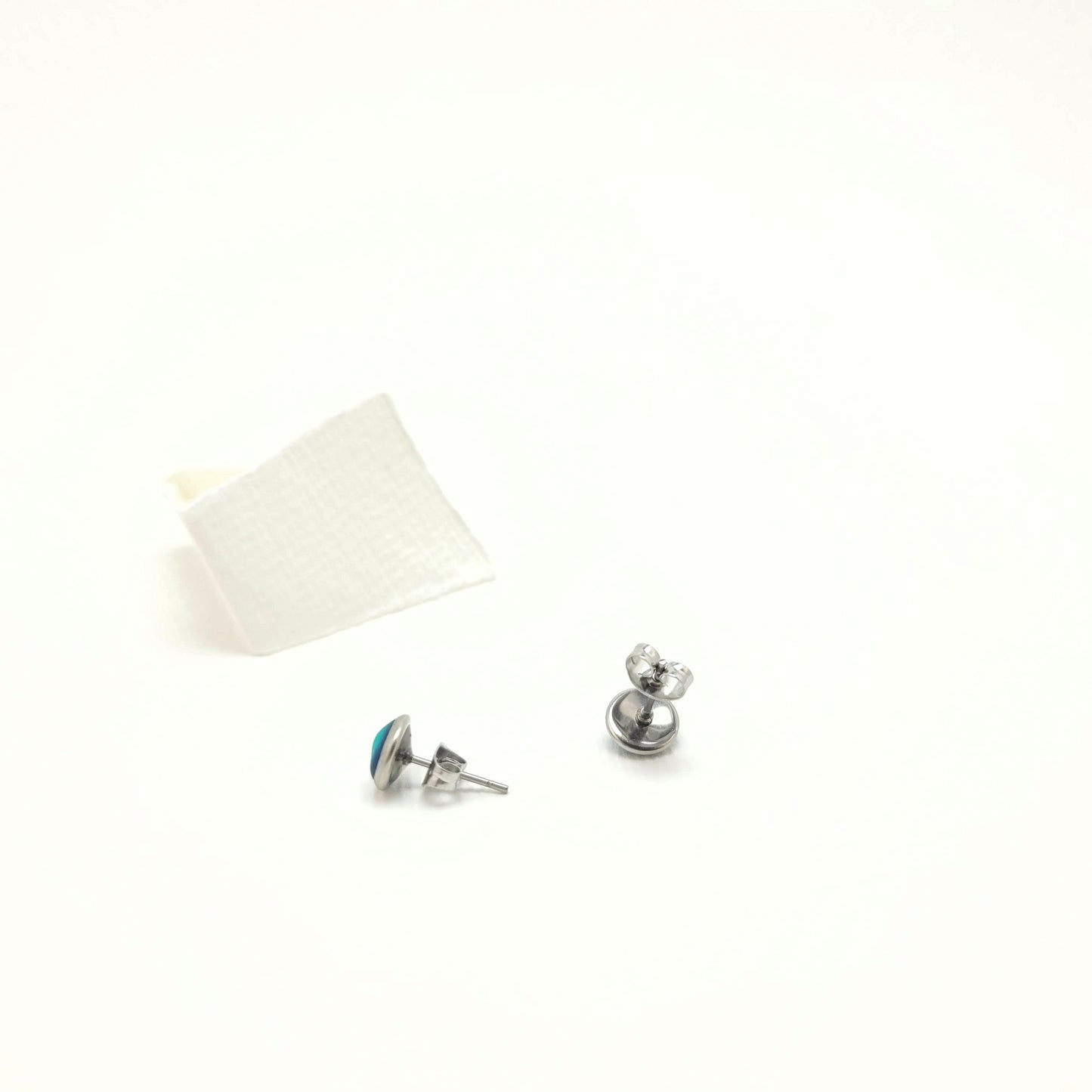 Ohrstecker mit türkisem Farbverlauf