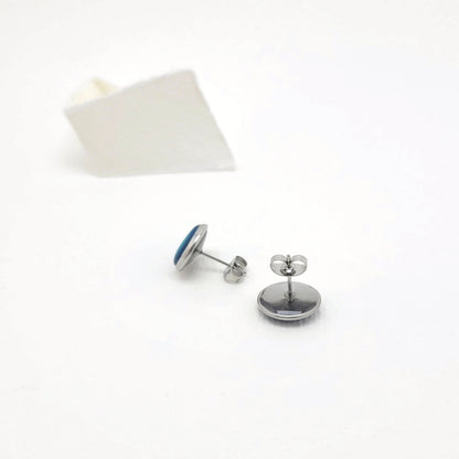 Ohrstecker mit türkisem Farbverlauf